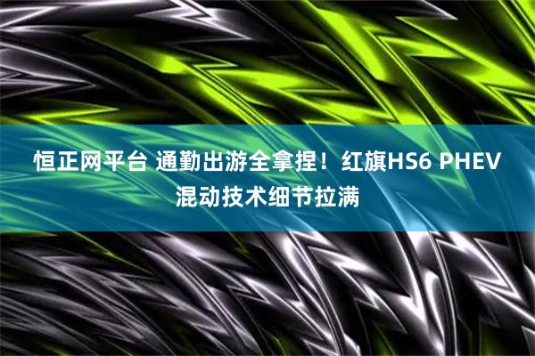 恒正网平台 通勤出游全拿捏！红旗HS6 PHEV混动技术细节拉满